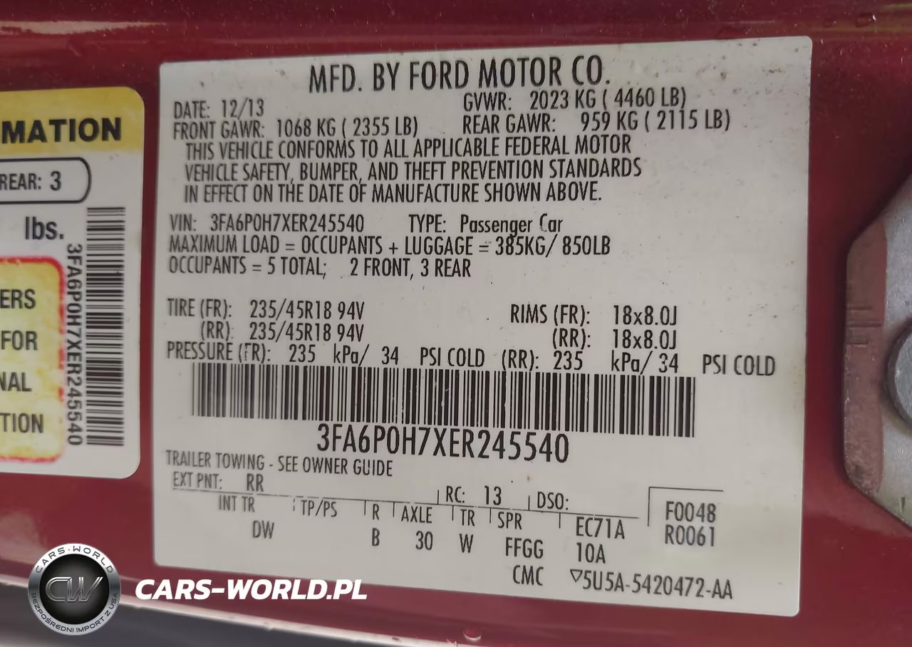 2014 Ford Fusion Se VIN:3FA6P0H7XER245540 - 9