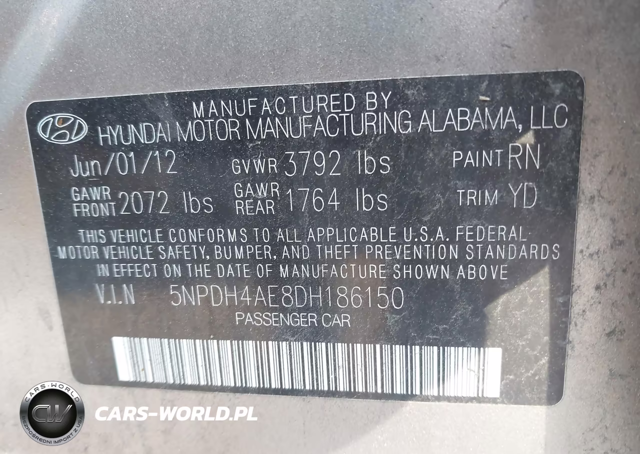 2013 Hyundai Elantra Gls-Limited VIN:5NPDH4AE8DH186150 - 9