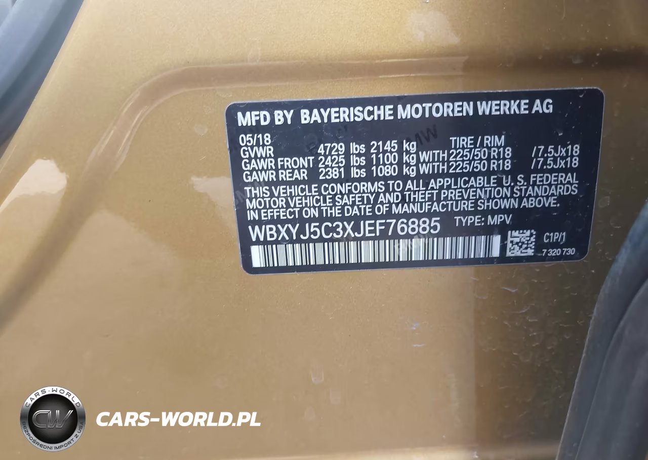 2018 BMW X2 xDrive28I VIN:WBXYJ5C3XJEF76885 - 9