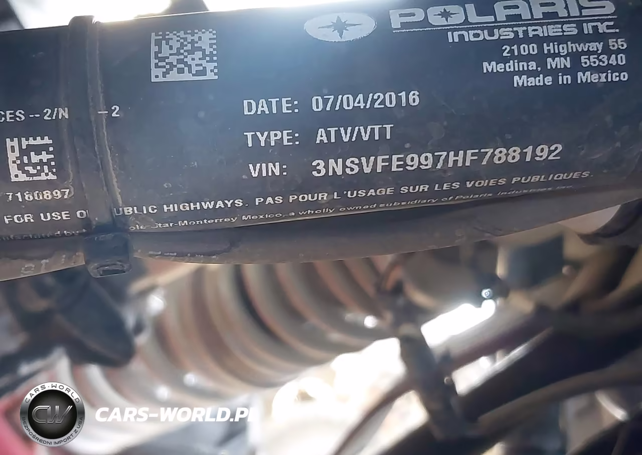 2017 Polaris Rzr Xp 4 1000 Eps VIN:3NSVFE997HF788192 - 10