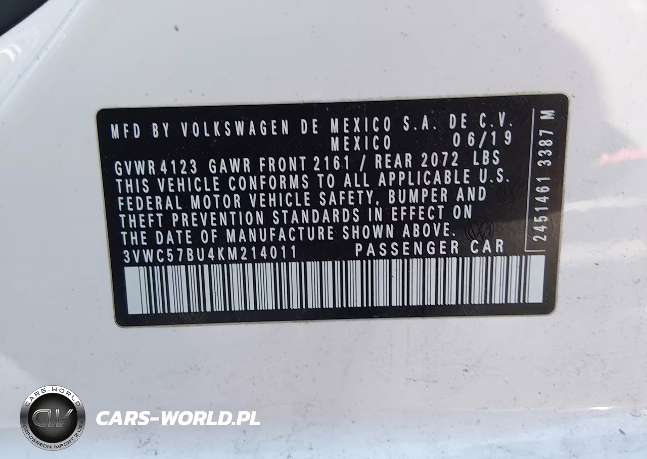 2019 Volkswagen Jetta 1.4T R-Line-1.4T S-1.4T Se VIN:3VWC57BU4KM214011 - 9
