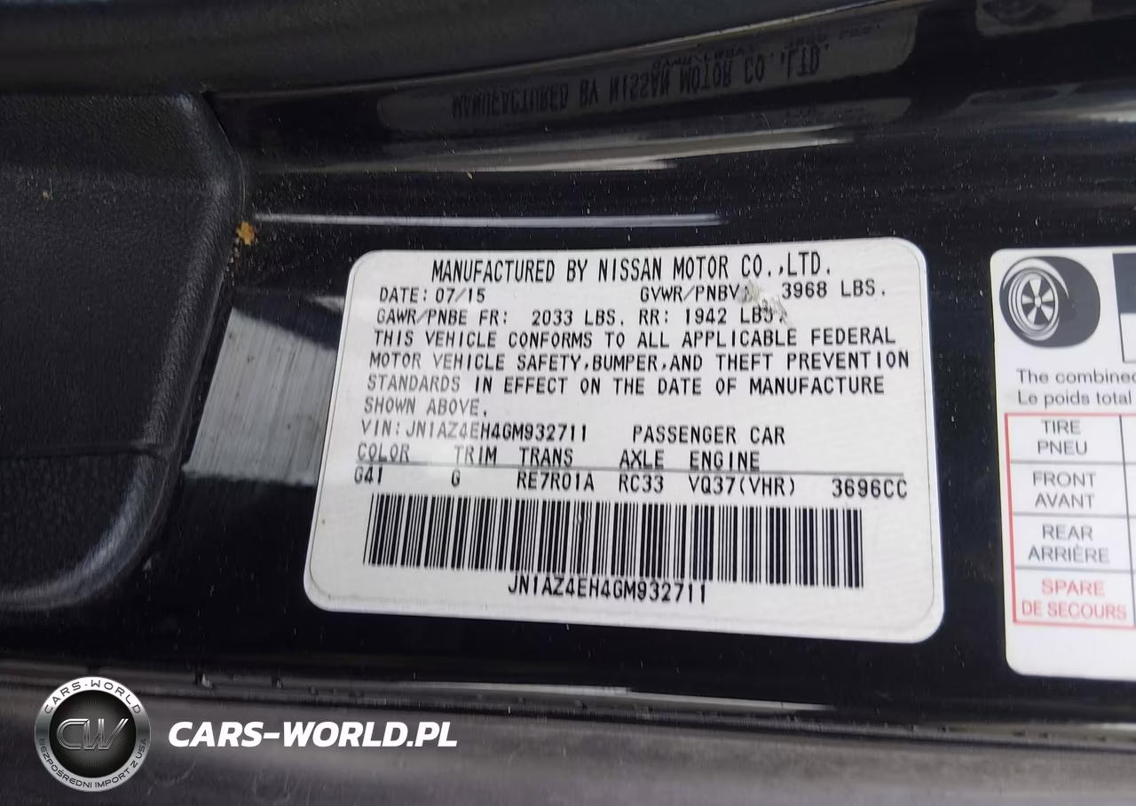 2016 Nissan 370Z VIN:JN1AZ4EH4GM932711 - 9