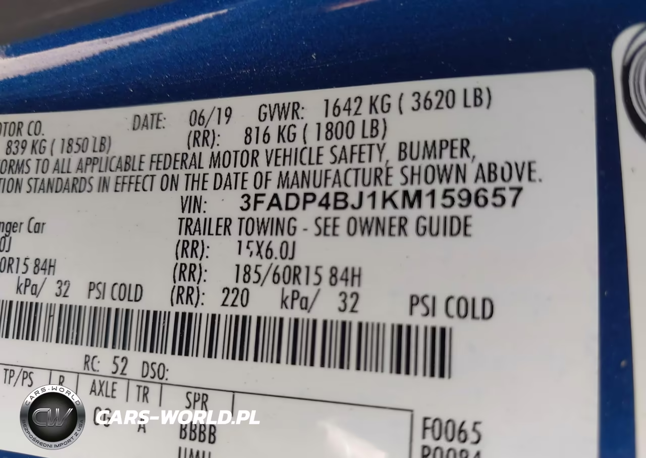 2019 Ford Fiesta Se VIN:3FADP4BJ1KM159657 - 9