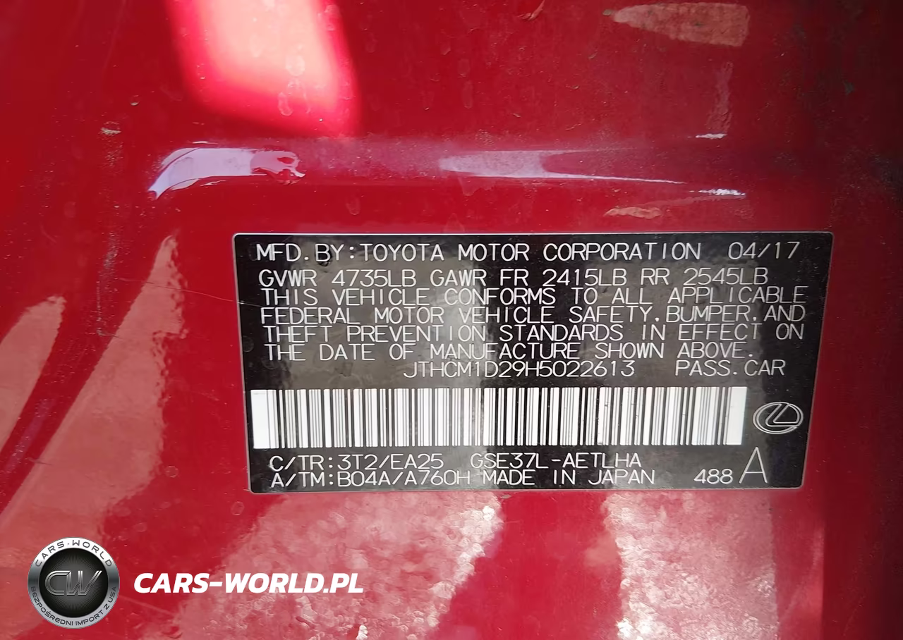 2017 Lexus Is 300 VIN:JTHCM1D29H5022613 - 9