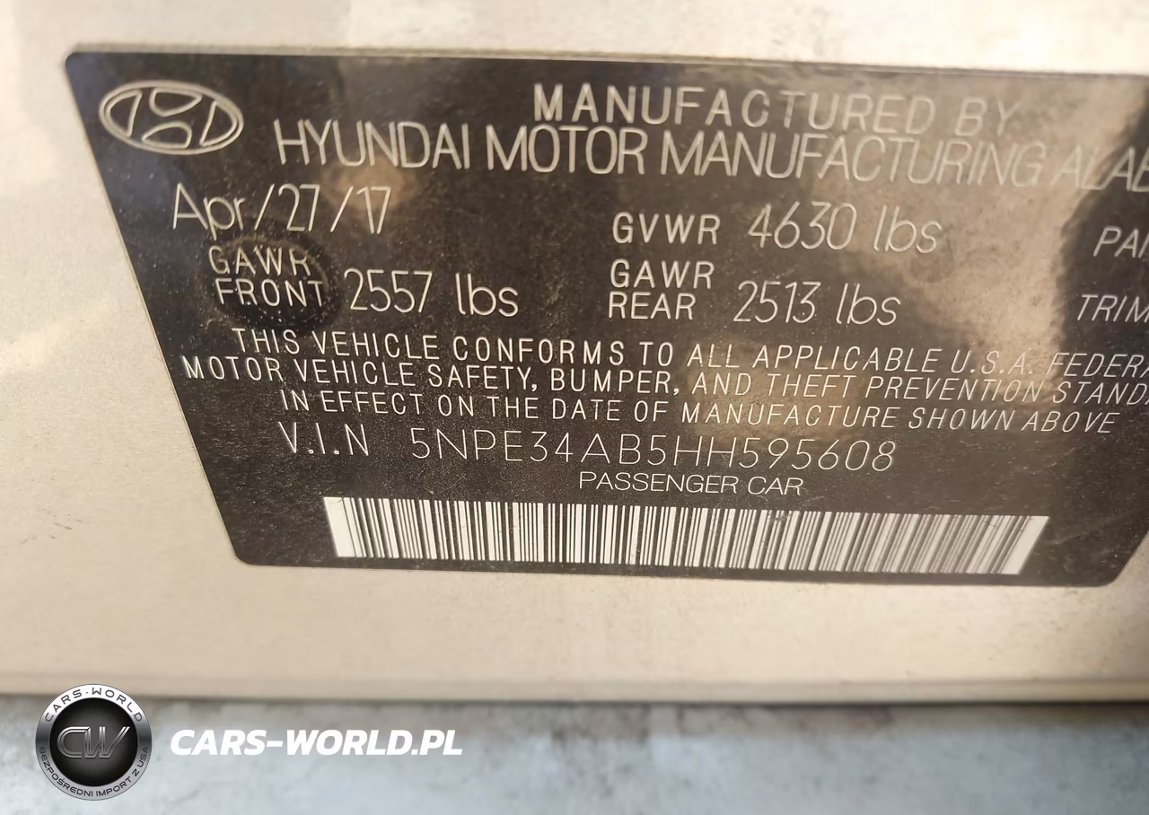 2017 Hyundai Sonata Sport 2.0T VIN:5NPE34AB5HH595608 - 9
