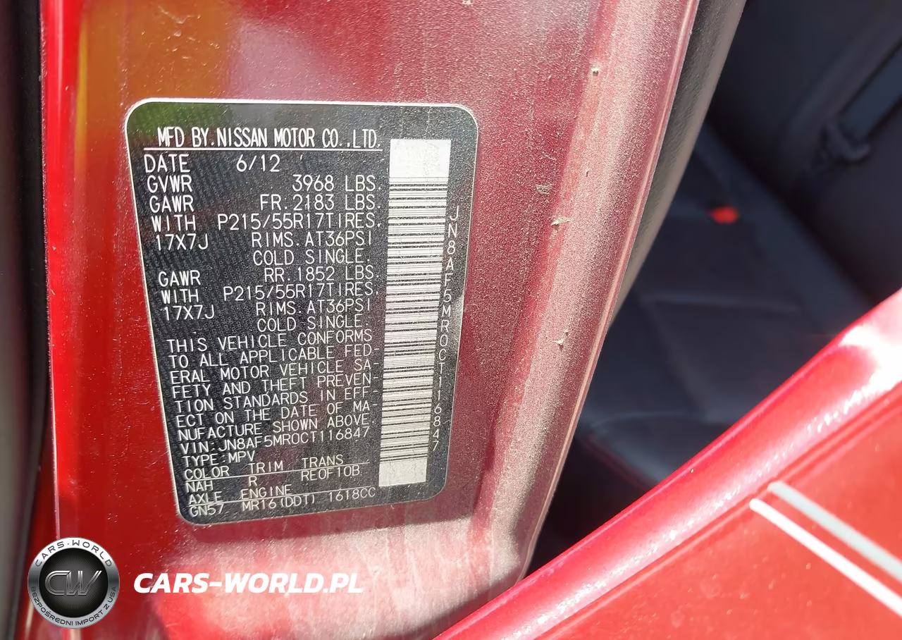 2012 Nissan Juke Sl VIN:JN8AF5MR0CT116847 - 9