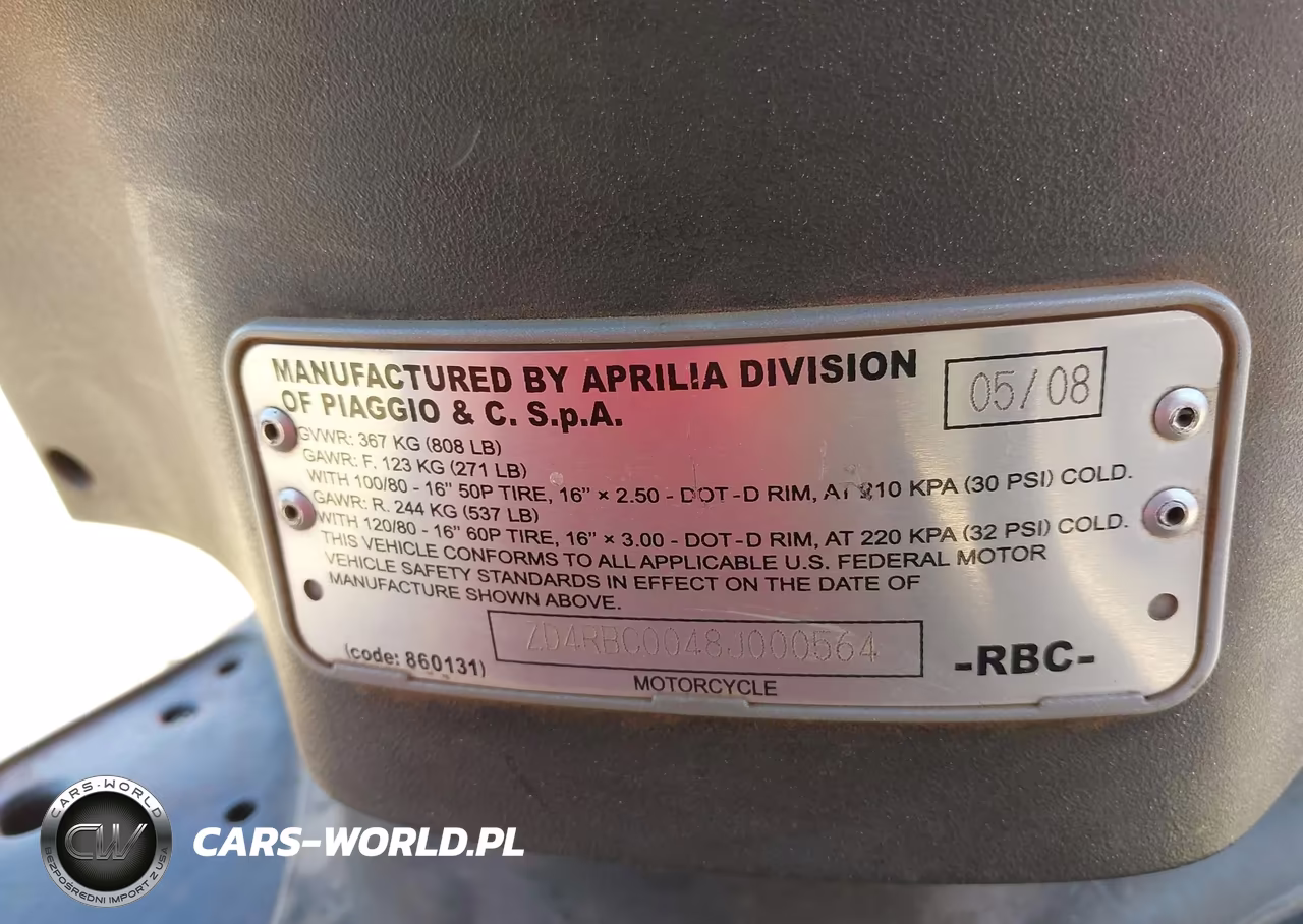 2008 Aprilia Scarabeo 200 VIN:ZD4RBC0048J000564 - 10