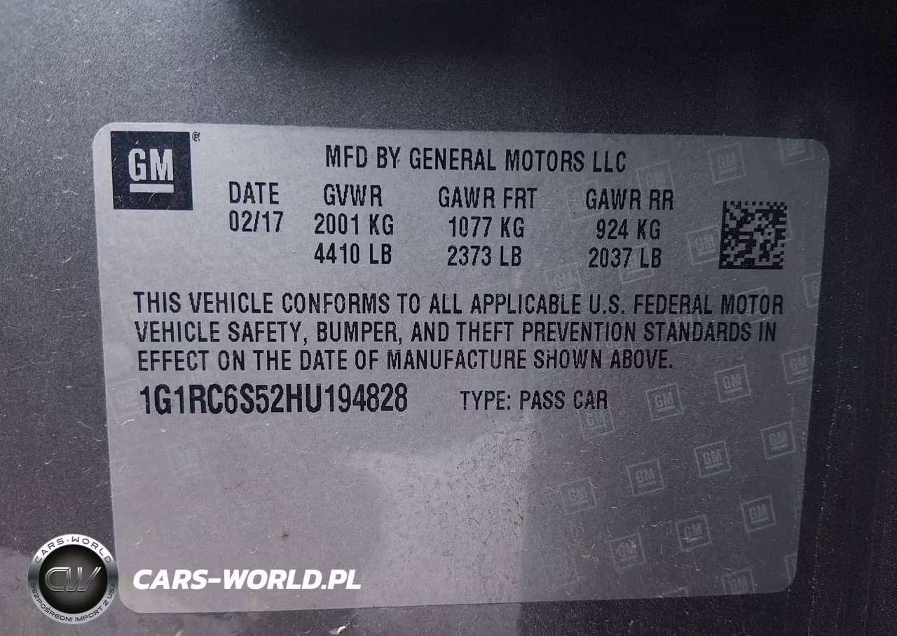 2017 Chevrolet Volt Lt VIN:1G1RC6S52HU194828 - 9