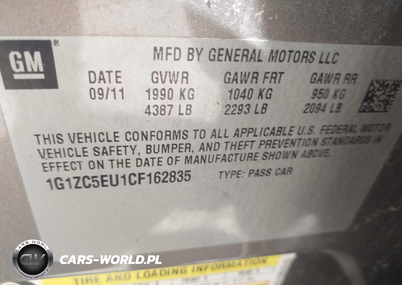 2012 Chevrolet Malibu 1Lt VIN:1G1ZC5EU1CF162835 - 9