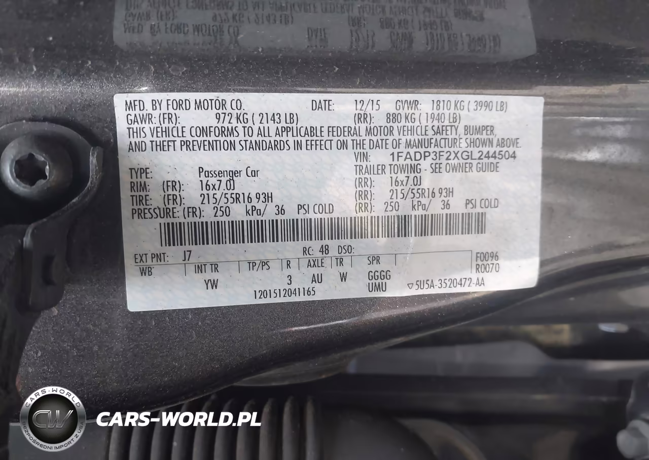 2016 Ford Focus Se VIN:1FADP3F2XGL244504 - 9