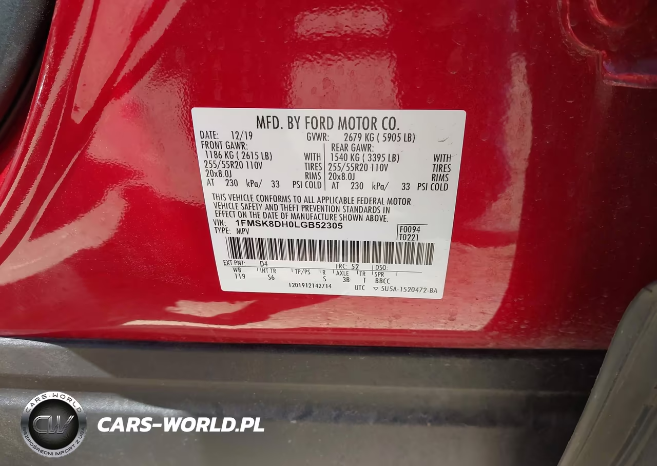2020 Ford Explorer Xlt VIN:1FMSK8DH0LGB52305 - 9
