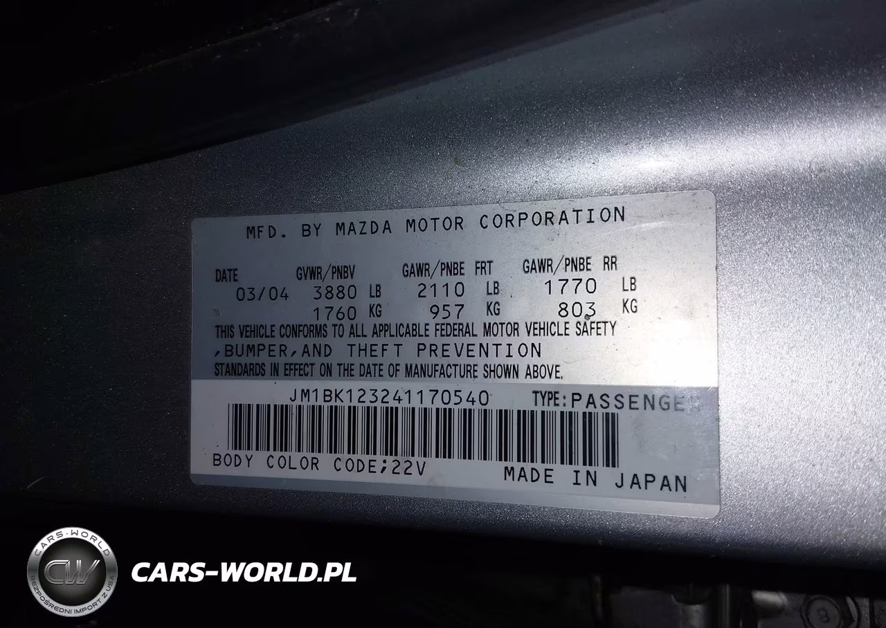 2004 Mazda Mazda3 S VIN:JM1BK123241170540 - 9