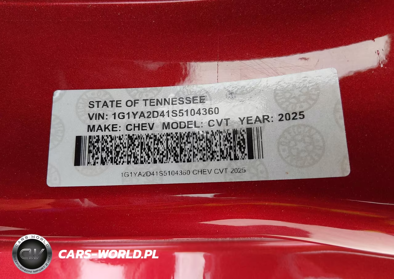 2025 Chevrolet Corvette Stingray Rwd 1Lt VIN:1G1YA2D41S5104360 - 9