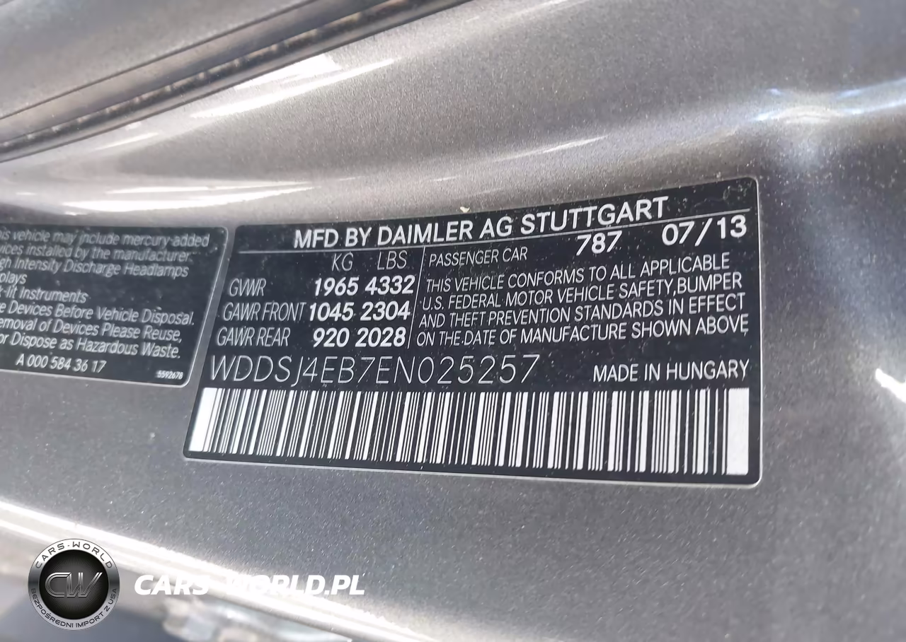 2014 Mercedes-Benz Cla 250 VIN:WDDSJ4EB7EN025257 - 9