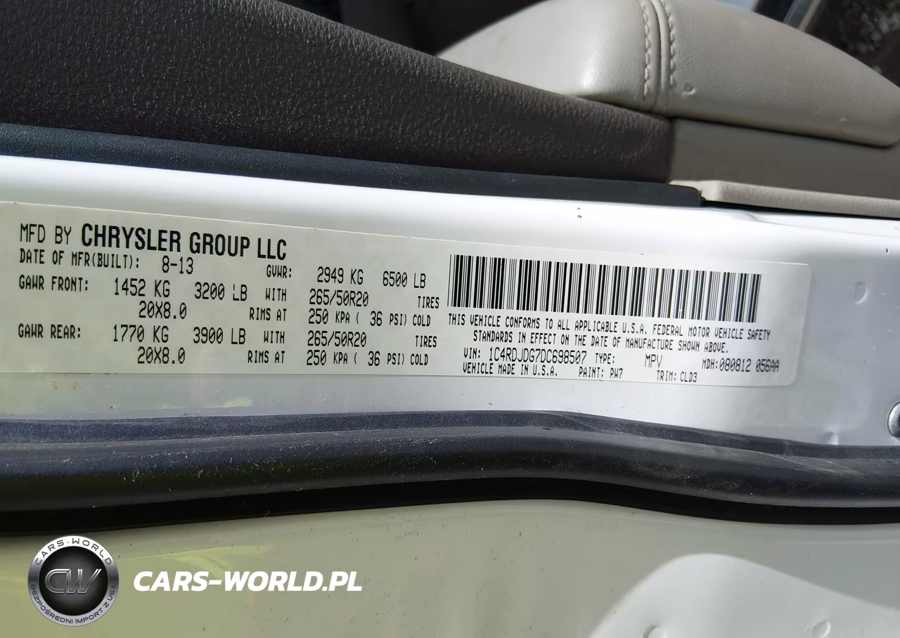 2013 Dodge Durango Crew VIN:1C4RDJDG7DC698507 - 9