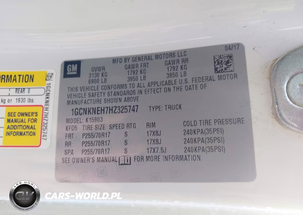 2017 Chevrolet Silverado 1500 Wt VIN:1GCNKNEH7HZ325747 - 9