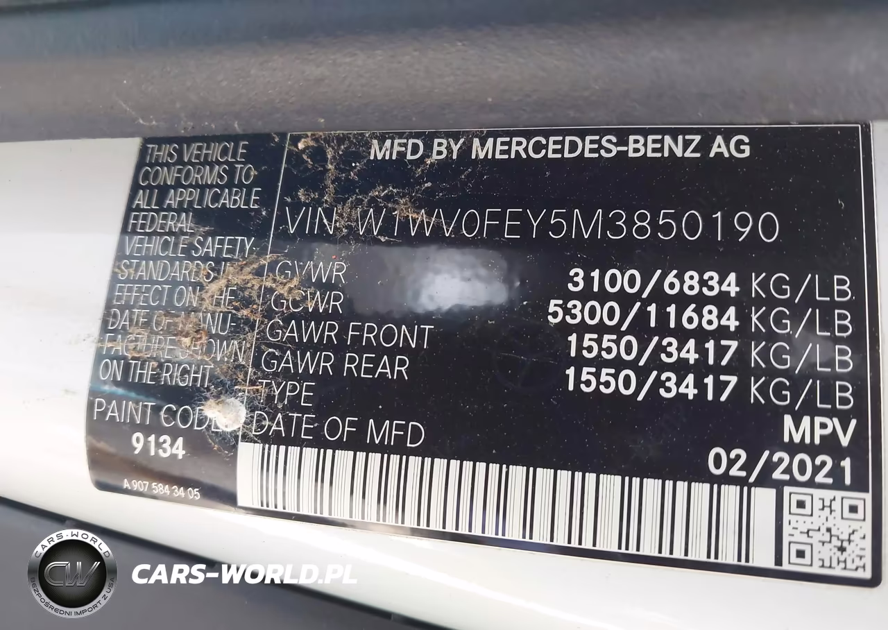 2021 Mercedes-Benz Metris VIN:W1WV0FEY5M3850190 - 9