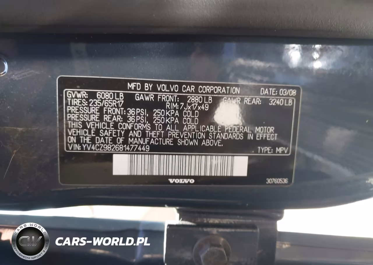 2008 Volvo Xc90 3.2 VIN:YV4CZ982681477449 - 9