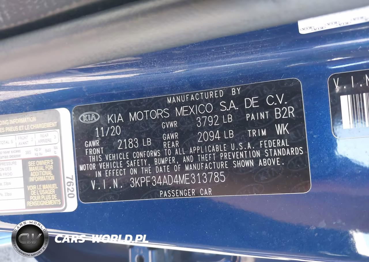 2021 Kia Forte Gt-Line VIN:3KPF34AD4ME313785 - 9