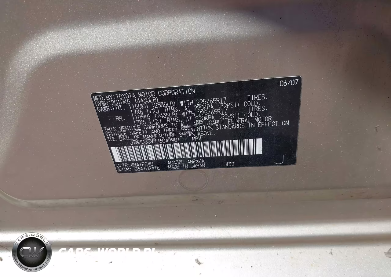 2007 Toyota Rav4 VIN:JTMZD33V776048901 - 9