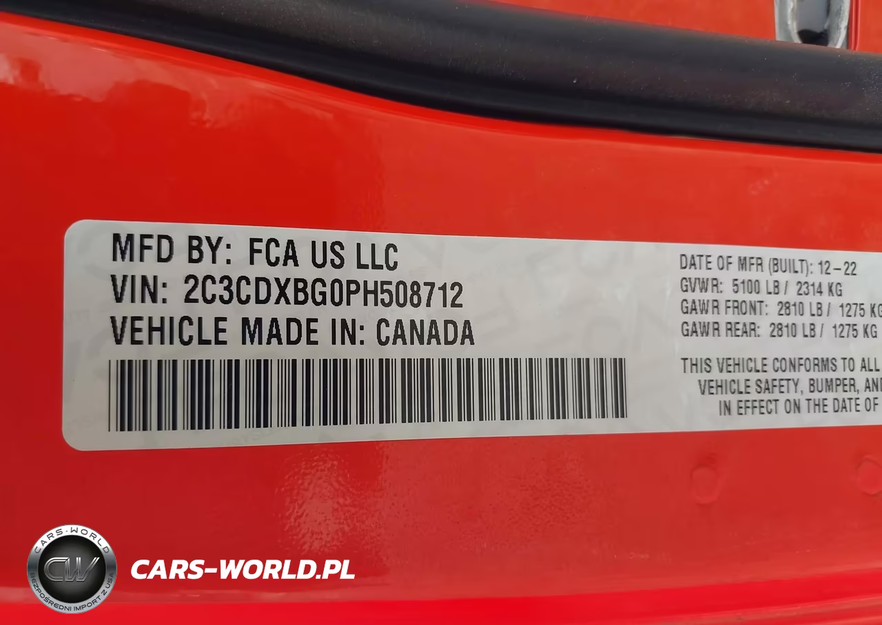 2023 Dodge Charger Sxt VIN:2C3CDXBG0PH508712 - 9