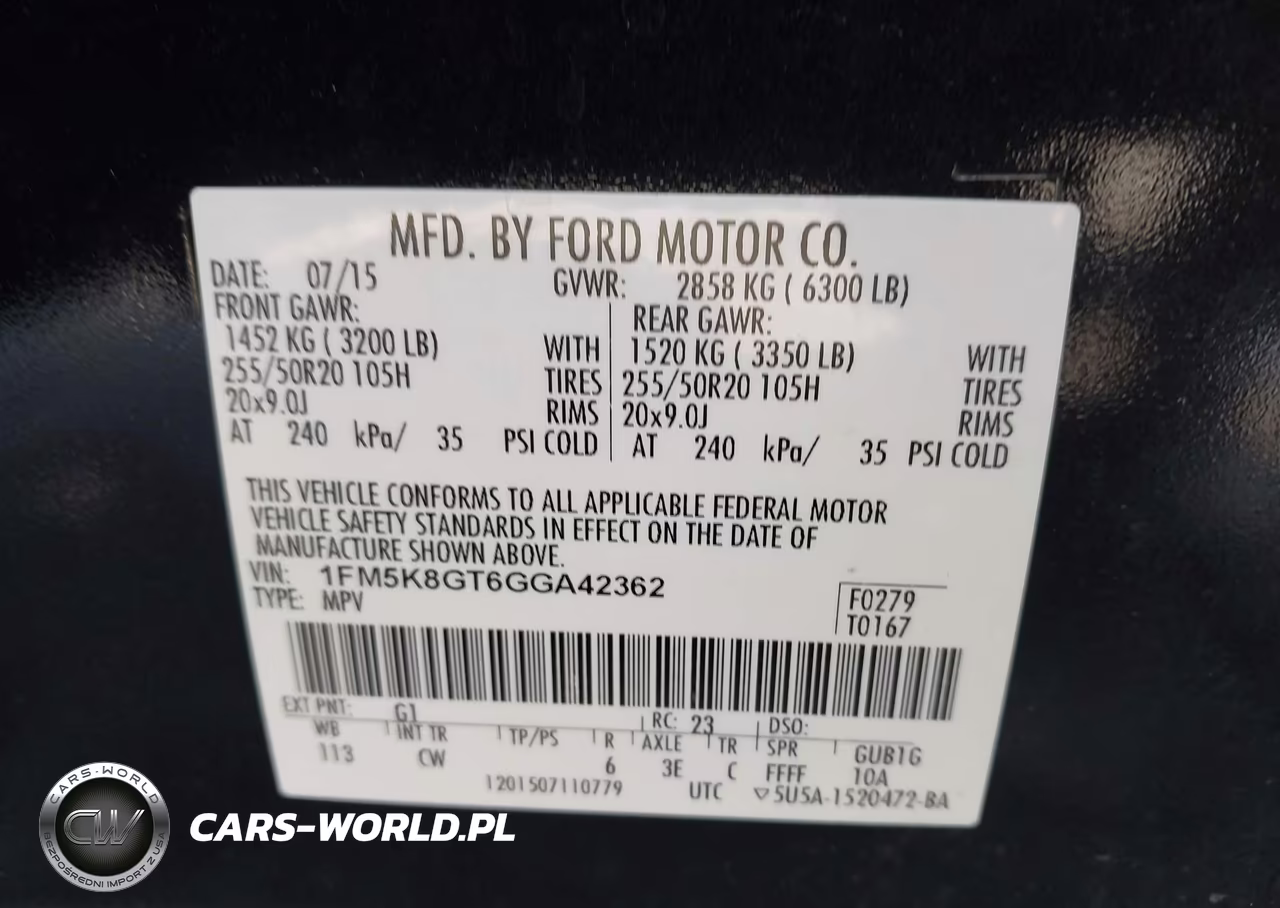 2016 Ford Explorer Sport VIN:1FM5K8GT6GGA42362 - 9