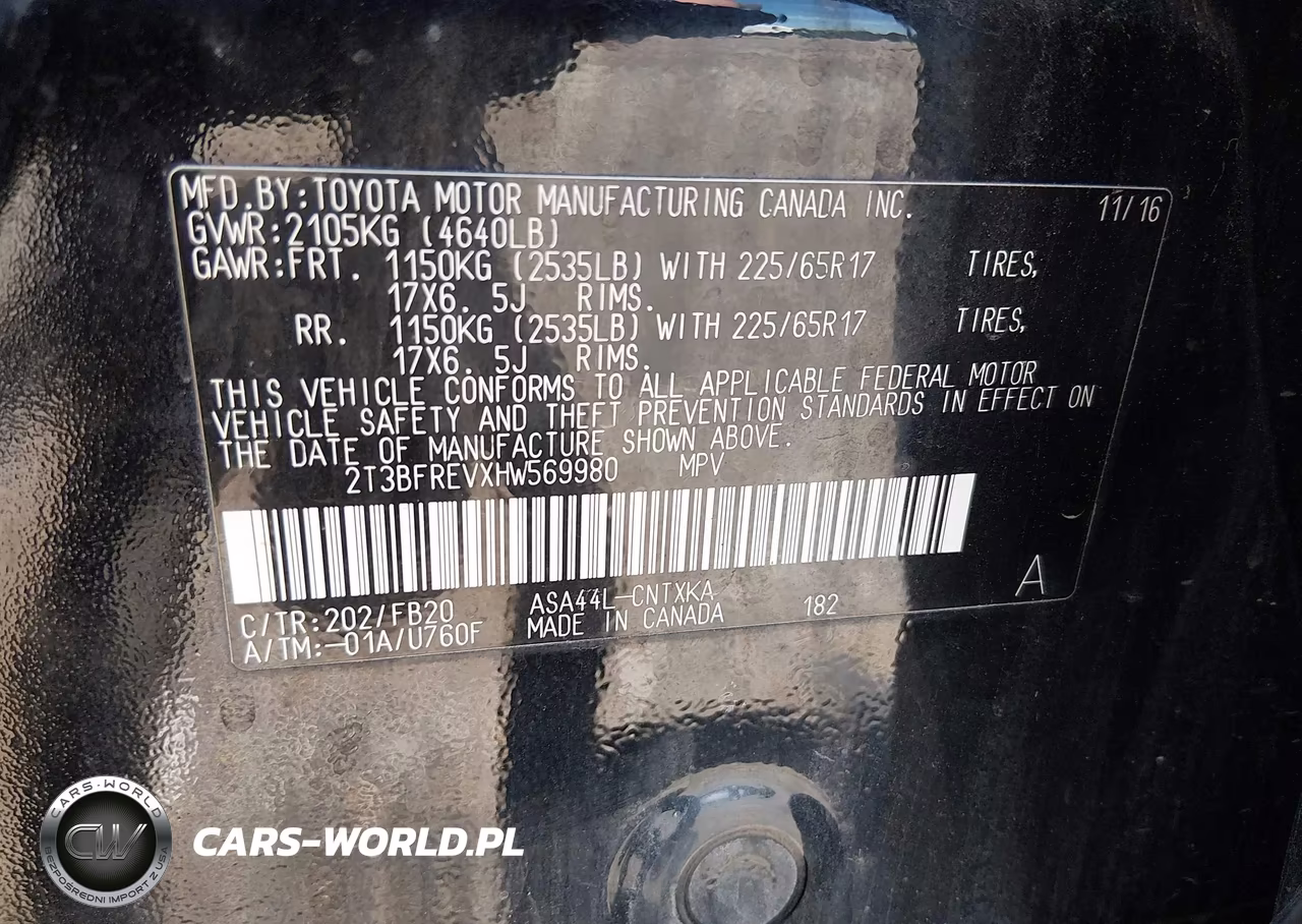 2017 Toyota Rav4 Le VIN:2T3BFREVXHW569980 - 9