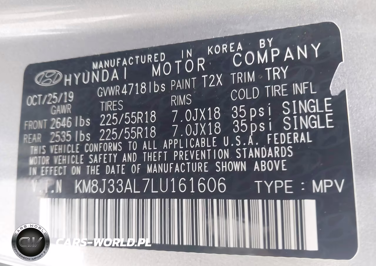 2020 Hyundai Tucson Limited VIN:KM8J33AL7LU161606 - 9