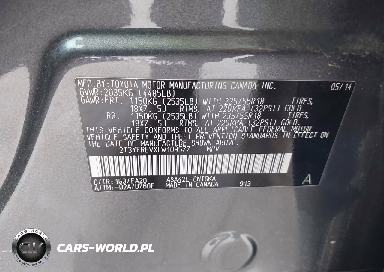 2014 Toyota Rav4 Limited VIN:2T3YFREVXEW109577 - 9