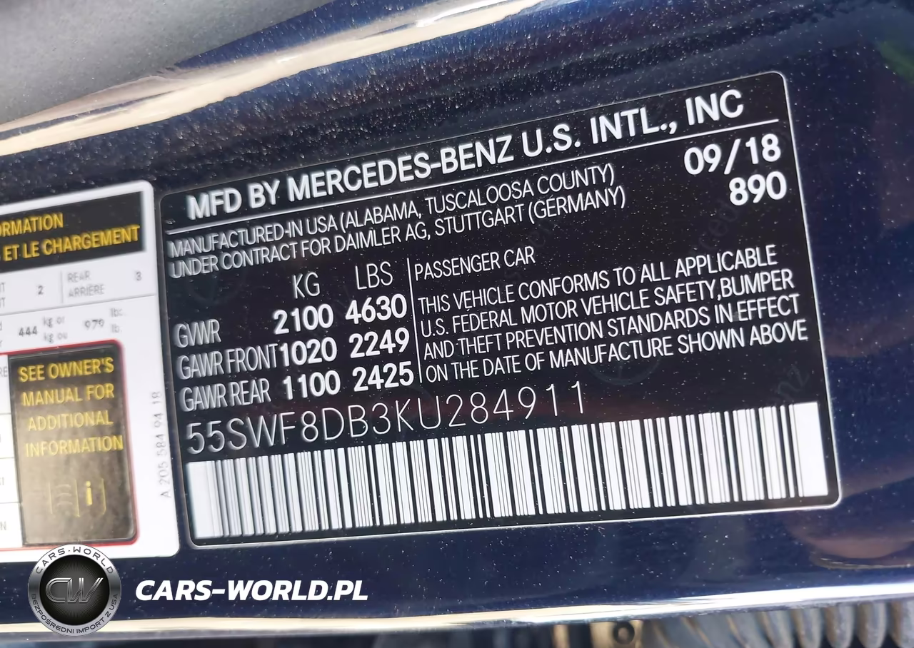2019 Mercedes-Benz C 300 VIN:55SWF8DB3KU284911 - 9