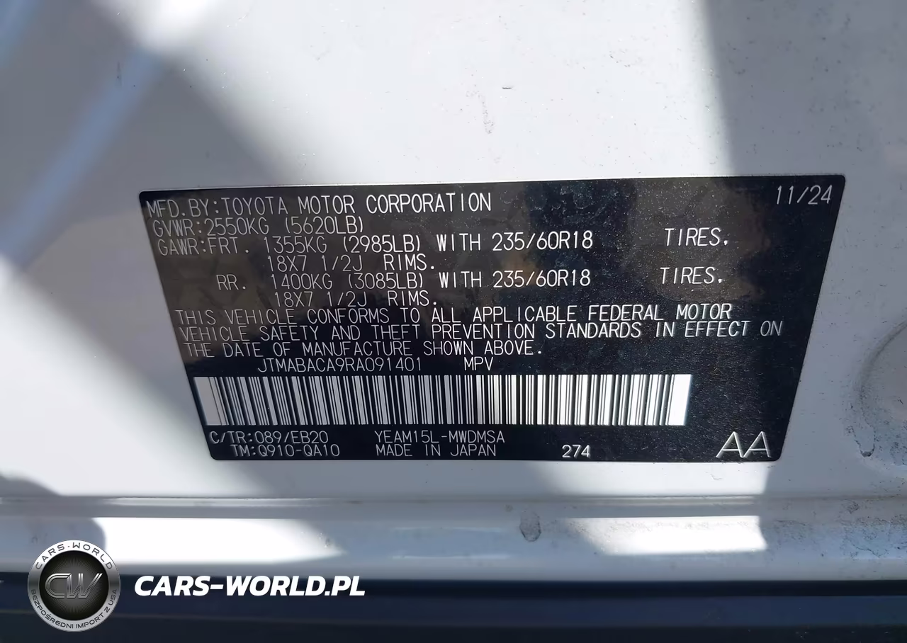 2024 Toyota Bz4X Xle VIN:JTMABACA9RA091401 - 9