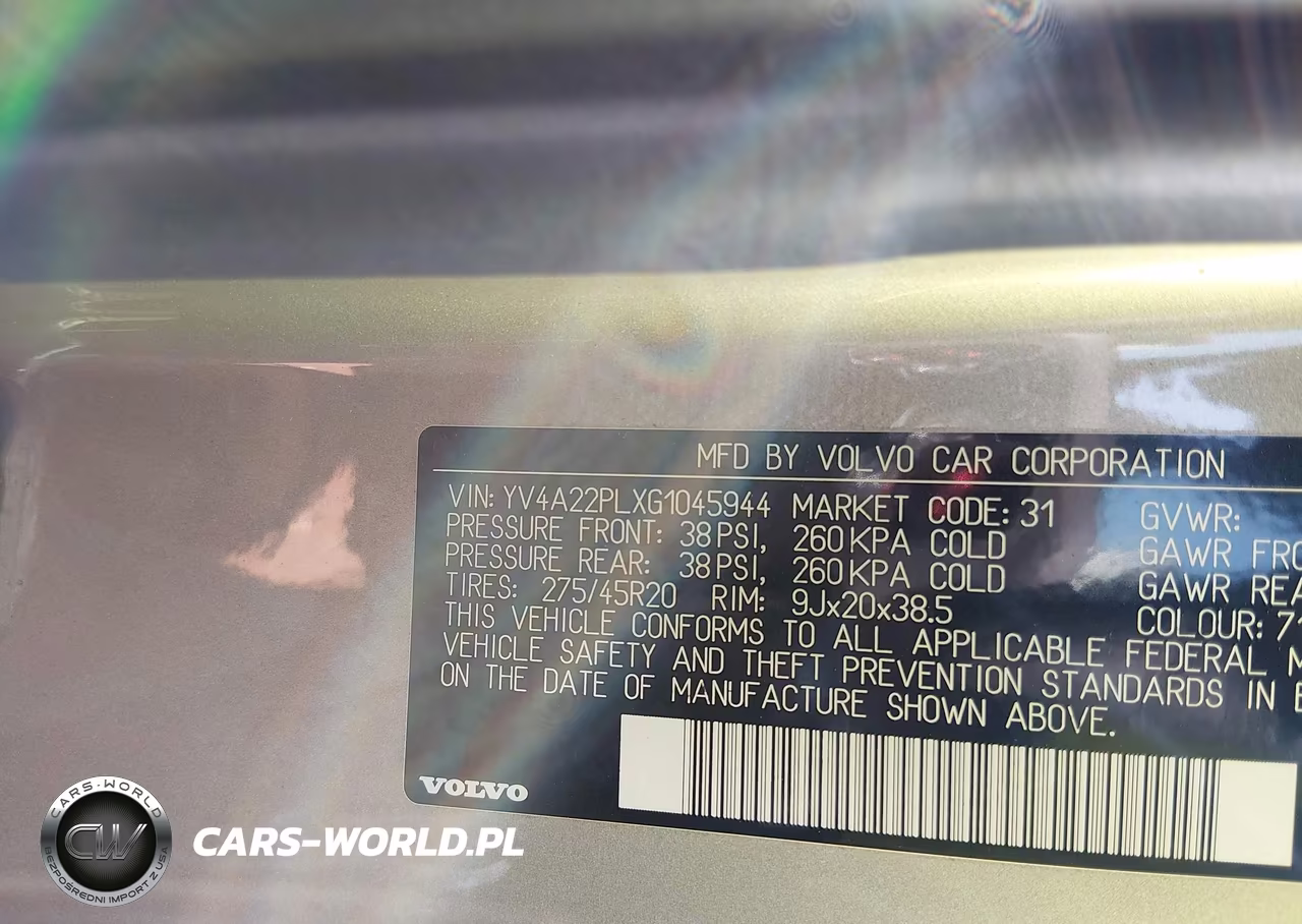 2016 Volvo Xc90 T6 Inscription VIN:YV4A22PLXG1045944 - 9