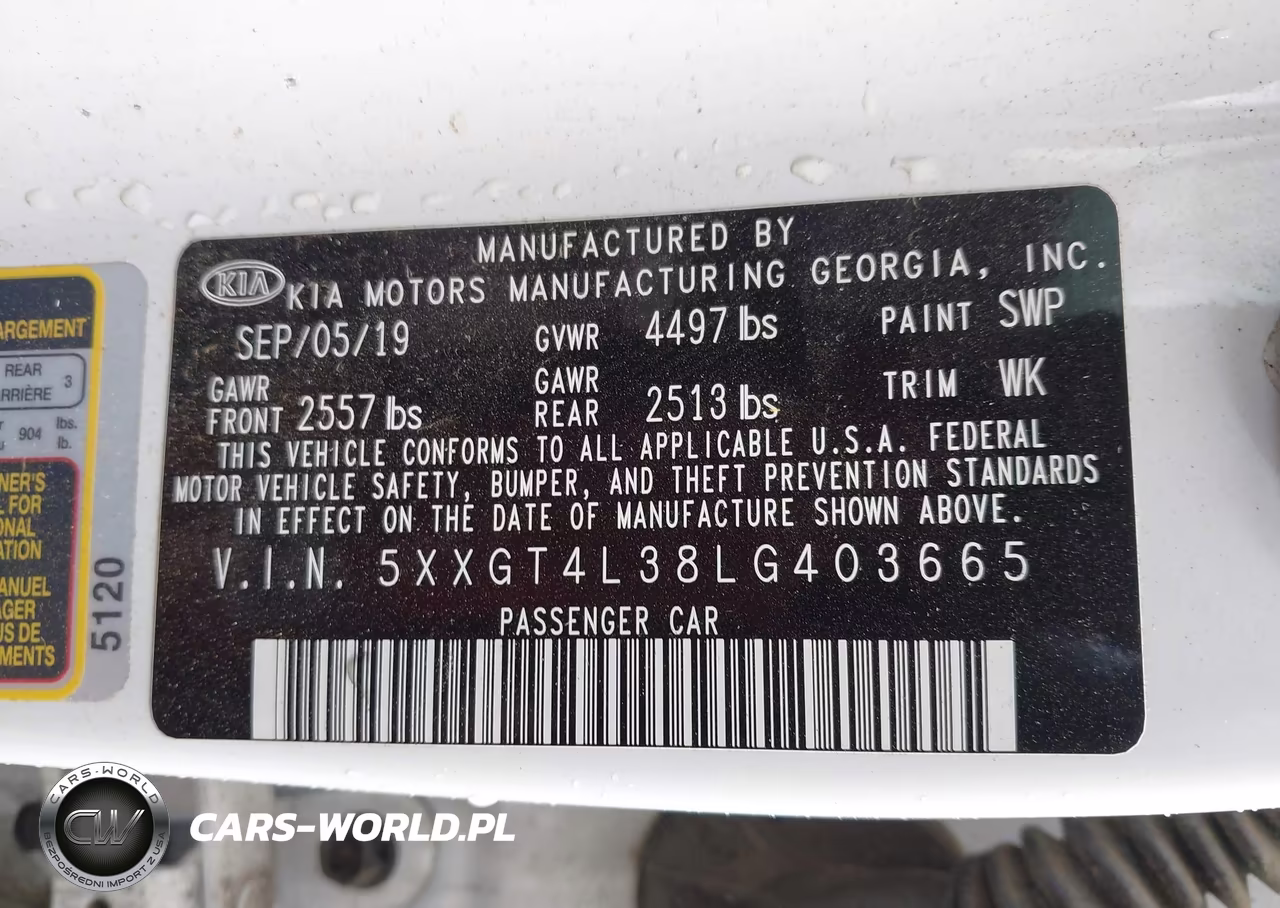 2020 Kia Optima Lx VIN:5XXGT4L38LG403665 - 9