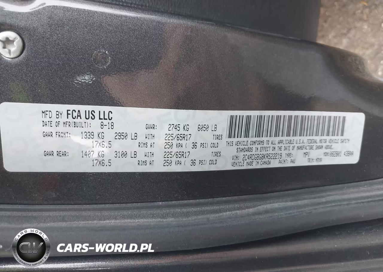 2019 Dodge Grand Caravan Se Plus VIN:2C4RDGBG8KR522219 - 9