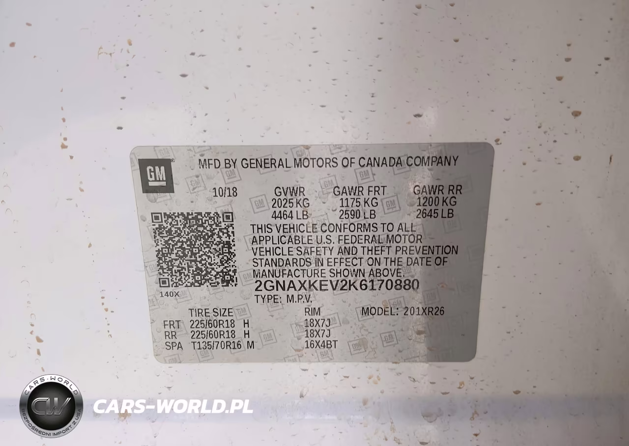 2019 Chevrolet Equinox Lt VIN:2GNAXKEV2K6170880 - 9