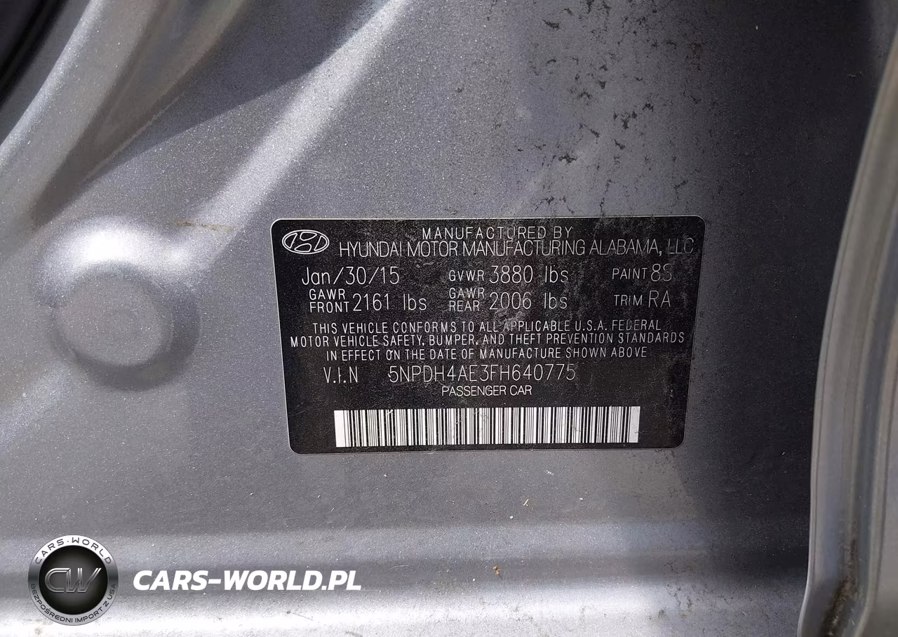 2015 Hyundai Elantra Se VIN:5NPDH4AE3FH640775 - 9