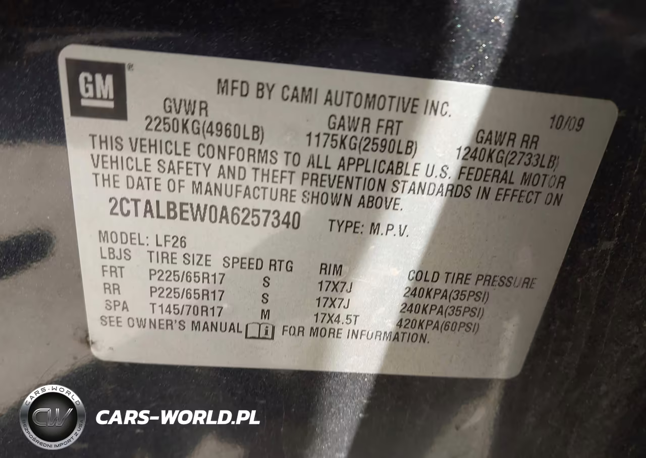 2010 GMC Terrain Sle-1 VIN:2CTALBEW0A6257340 - 9