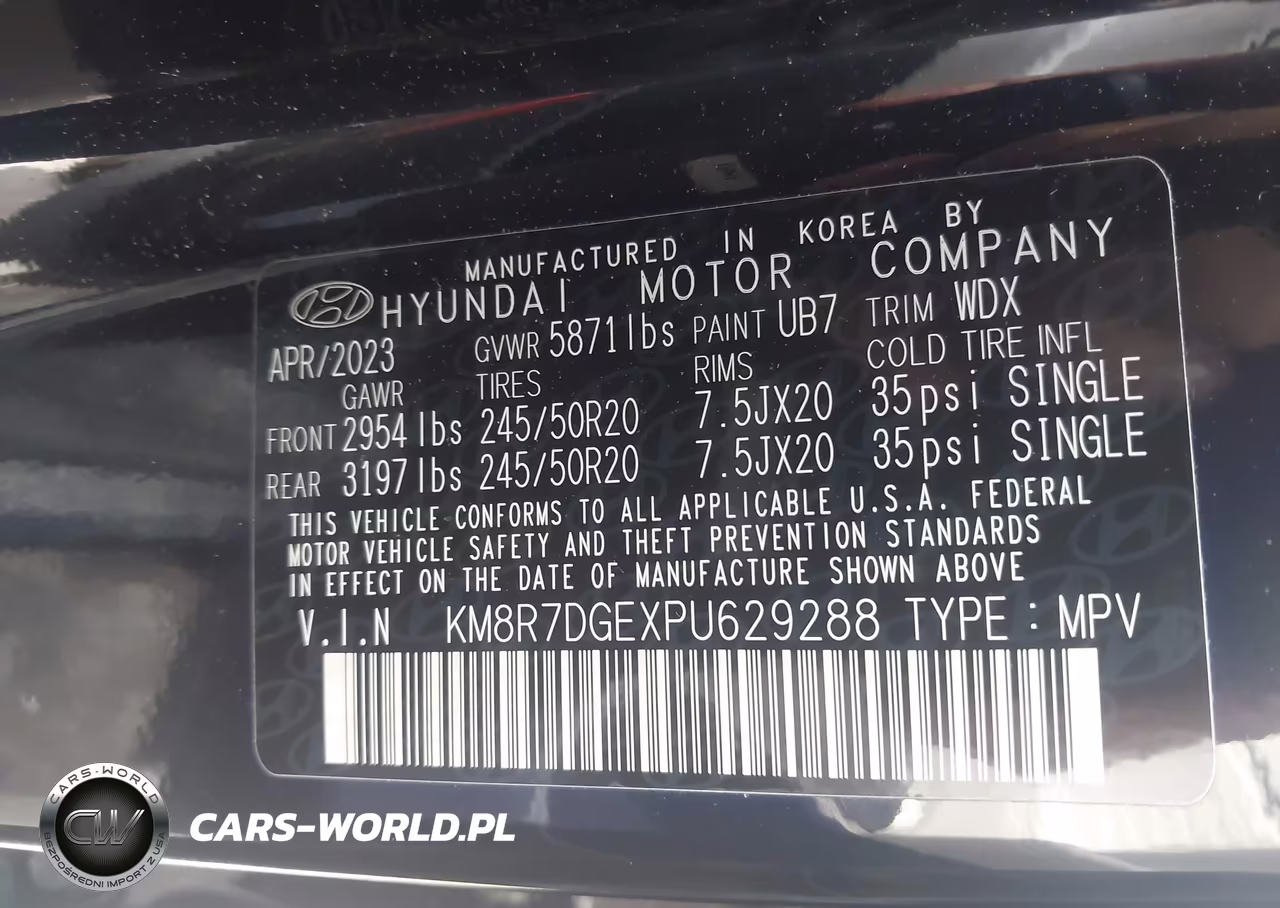 2023 Hyundai Palisade Calligraphy VIN:KM8R7DGEXPU629288 - 9