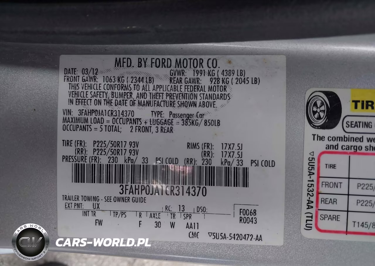 2012 Ford Fusion Sel VIN:3FAHP0JA1CR314370 - 9