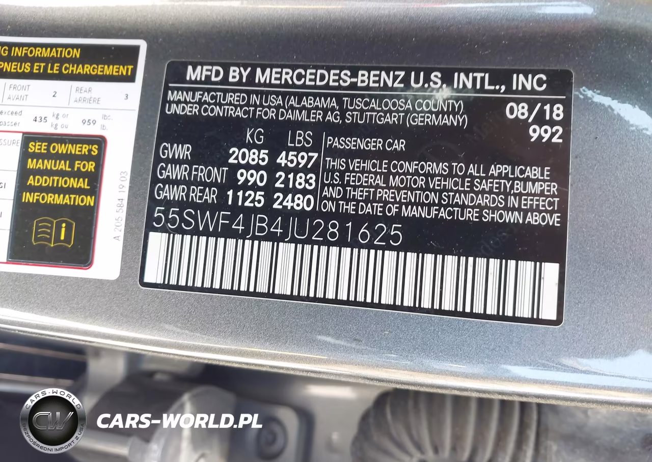 2018 Mercedes-Benz C 300 VIN:55SWF4JB4JU281625 - 9
