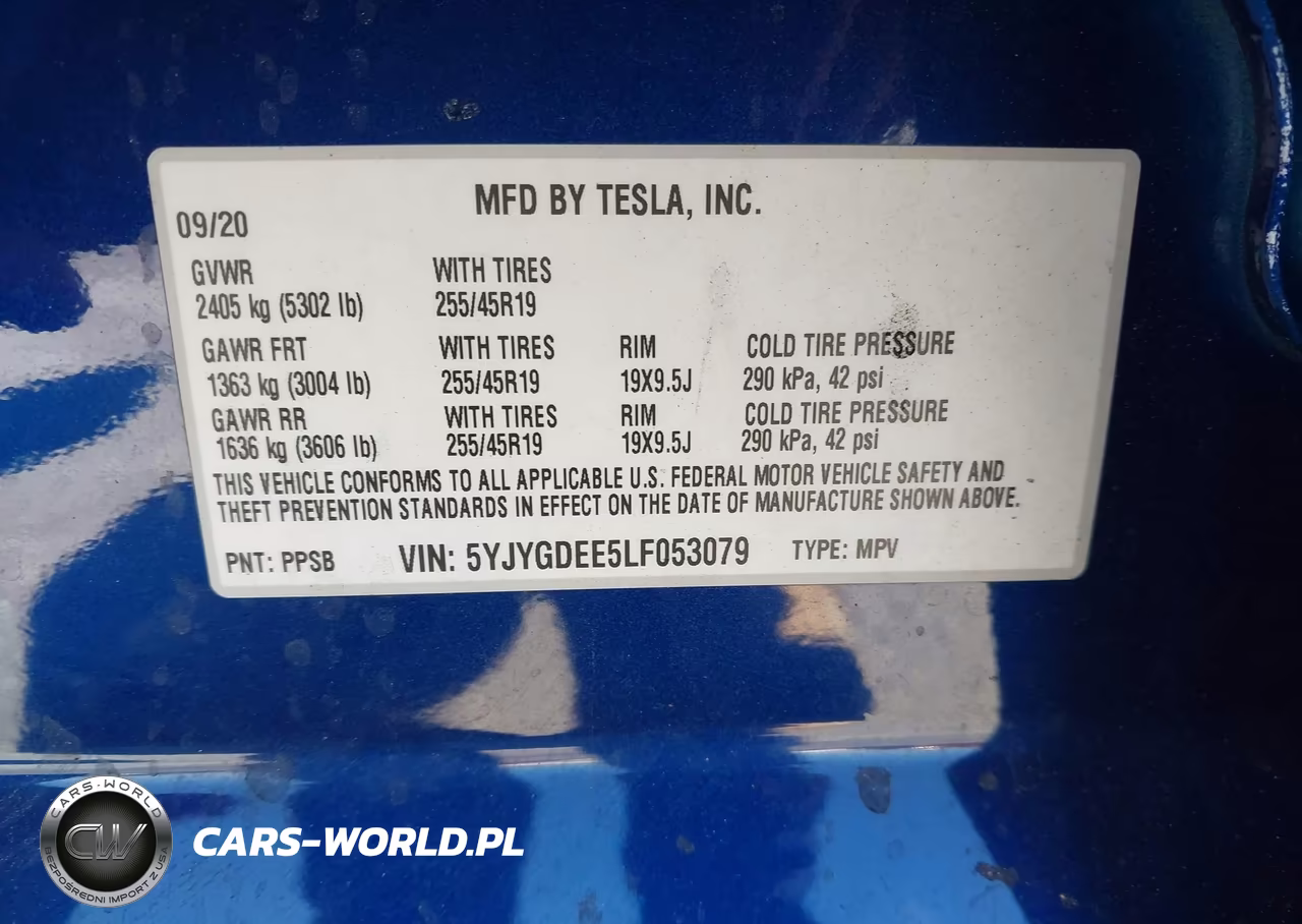 2020 Tesla Model Y Long Range Dual Motor All-Wheel Drive VIN:5YJYGDEE5LF053079 - 9