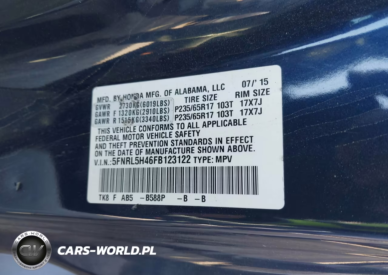 2015 Honda Odyssey Ex VIN:5FNRL5H46FB123122 - 9