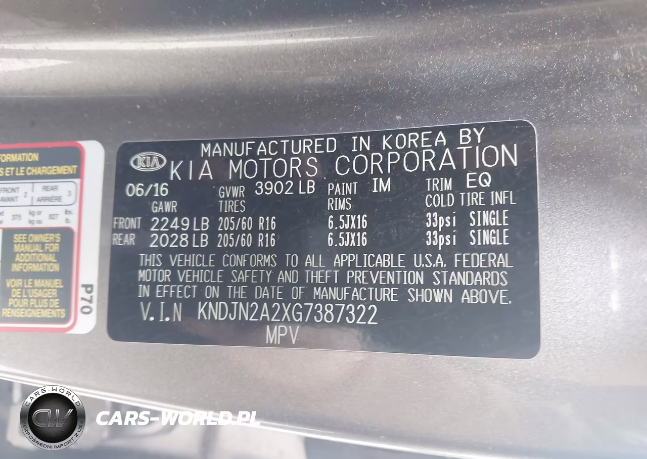 2016 Kia Soul VIN:KNDJN2A2XG7387322 - 9