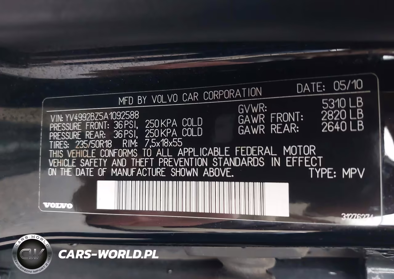2010 Volvo Xc70 T6 VIN:YV4992BZ5A1092588 - 9