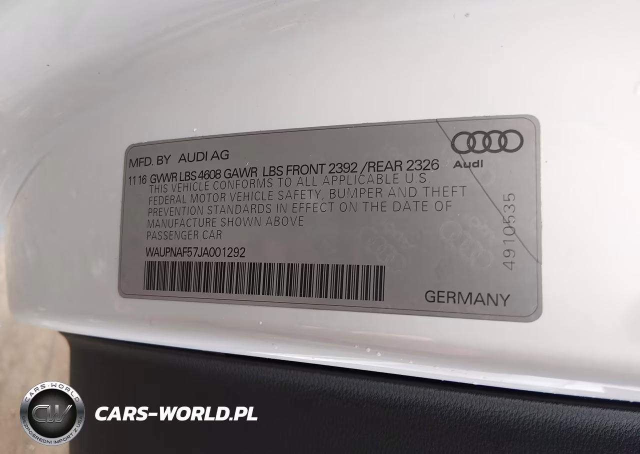 2018 Audi A5 2.0T Premium VIN:WAUPNAF57JA001292 - 9