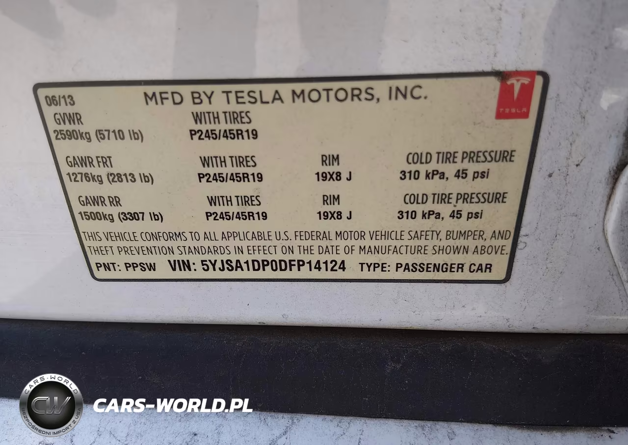 2013 Tesla Model S Performance VIN:5YJSA1DP0DFP14124 - 9