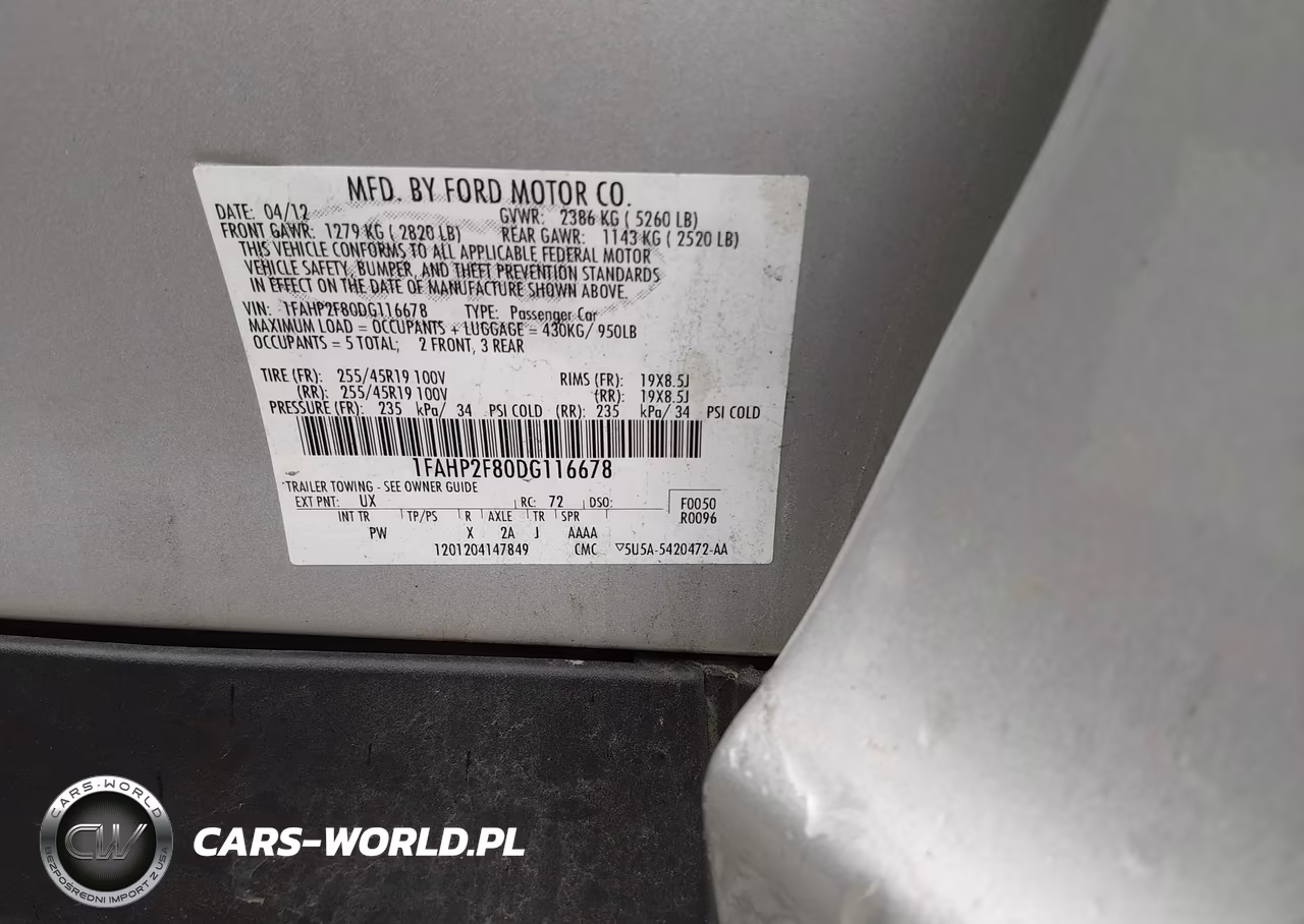 2013 Ford Taurus Limited VIN:1FAHP2F80DG116678 - 9