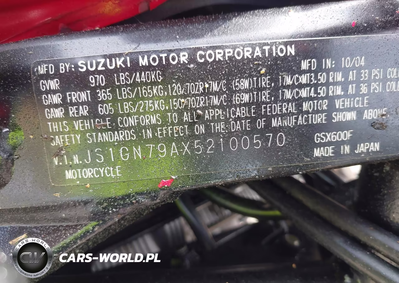2005 Suzuki Gsx600 F VIN:JS1GN79AX52100570 - 10