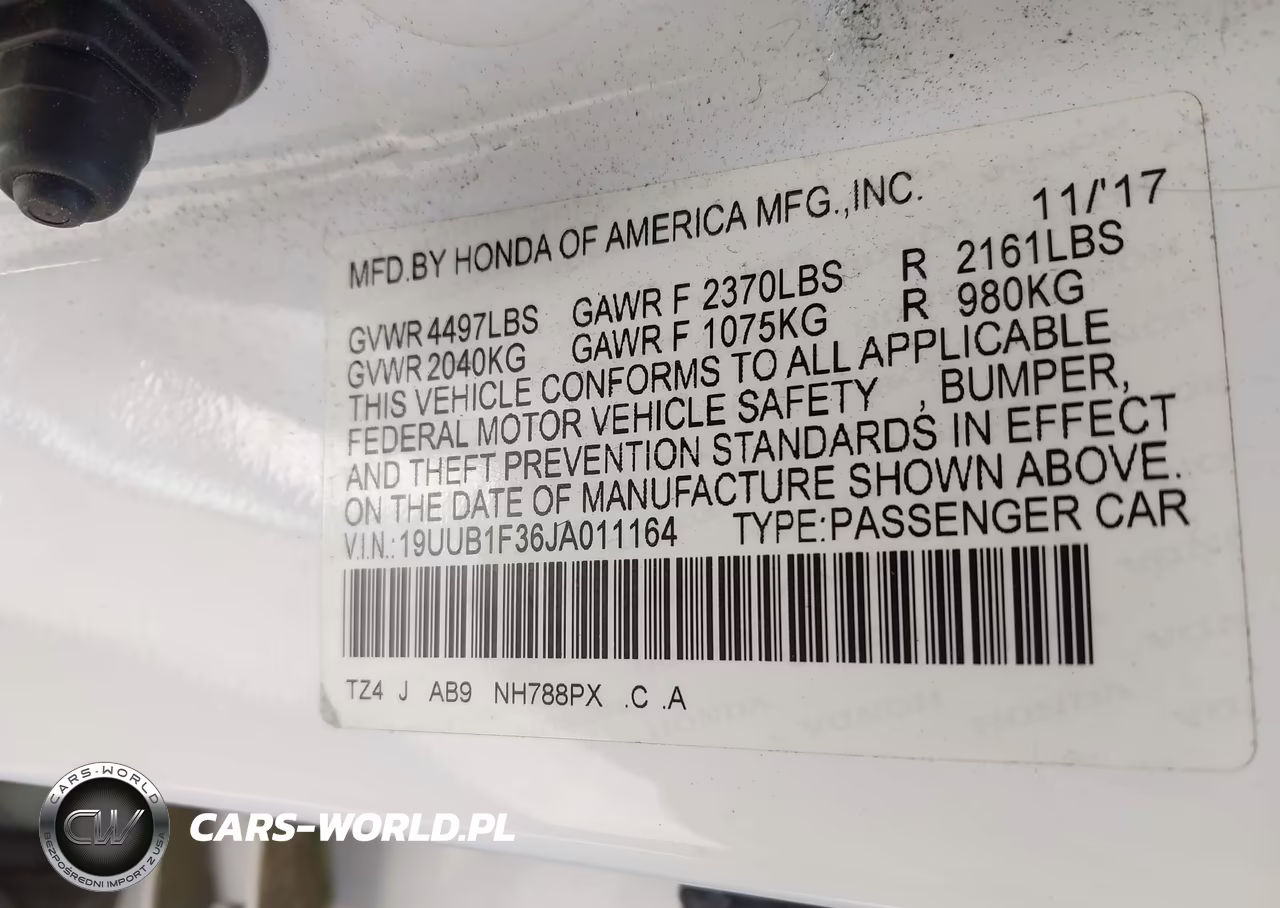 2018 Acura Tlx VIN:19UUB1F36JA011164 - 9