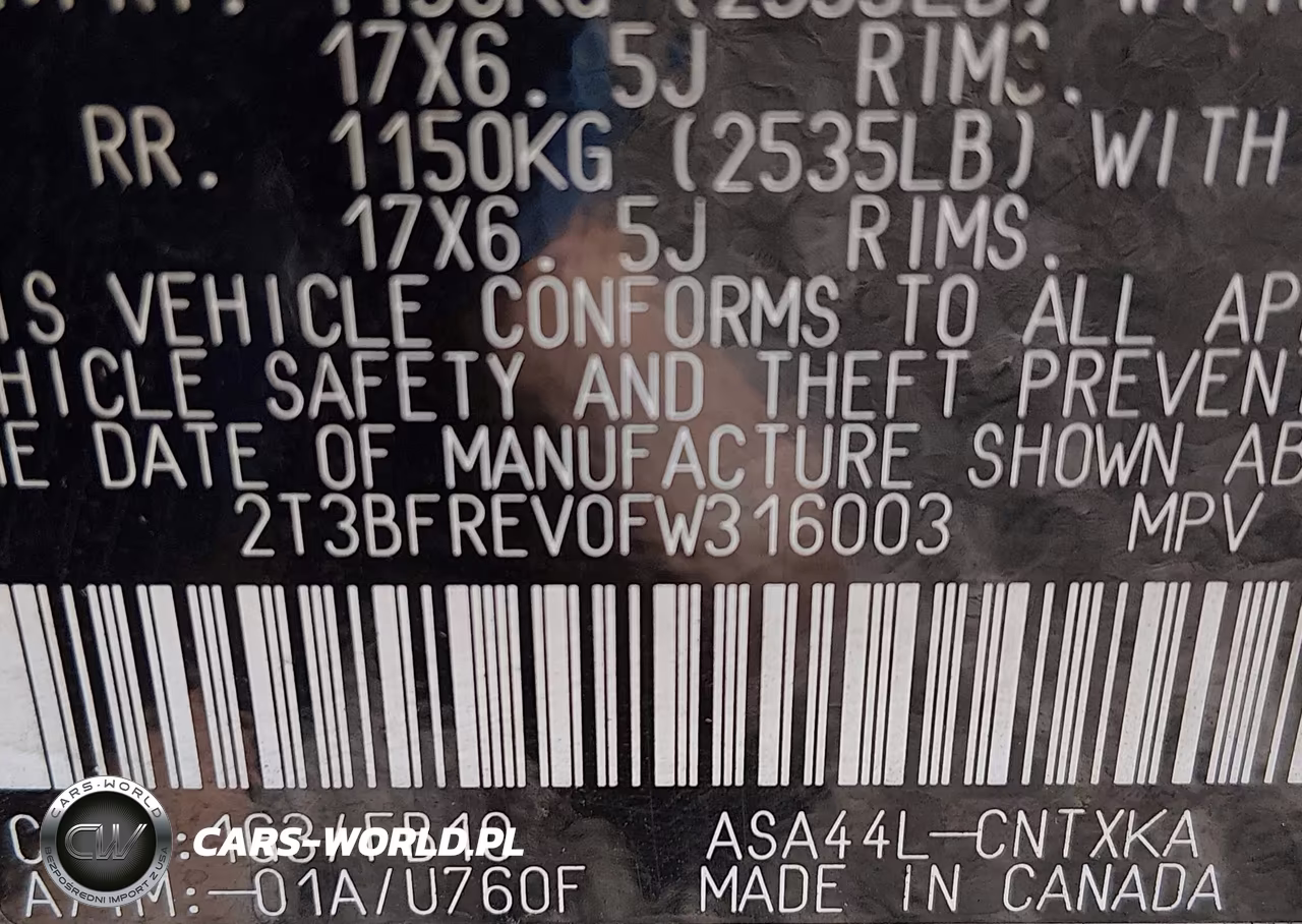 2015 Toyota Rav4 Le VIN:2T3BFREV0FW316003 - 9